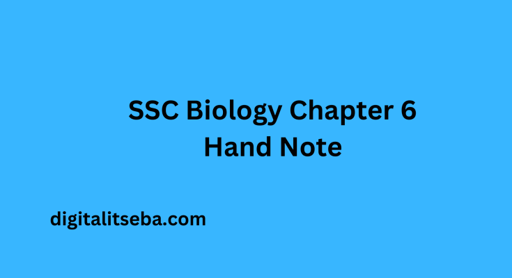 Biology Chapter 6 Hand Note