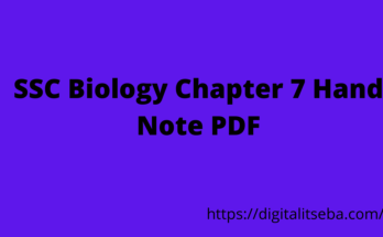Biology Chapter 7 Hand Note
