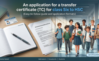Application for Transfer Certificate Class 6,7,8, SSC, HSC