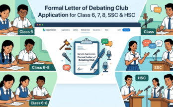 Formal Letter of Debating Club Application for Class 6, 7, 8, SSC & HSC