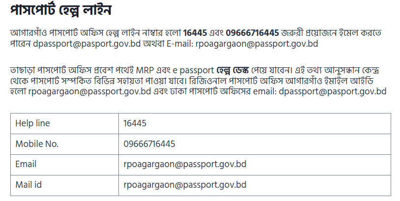 আগারগাঁও পাসপোর্ট অফিস: সঠিক ঠিকানা, ফোন নাম্বার ও পাসপোর্ট হেল্পলাইন