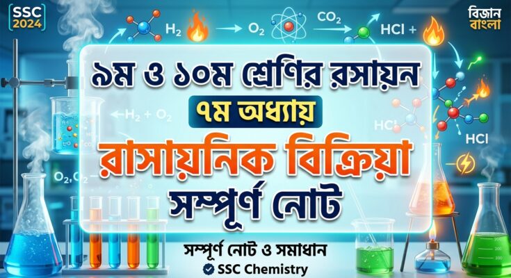 ৯ম ও ১০ম শ্রেণির রসায়ন ৭ম অধ্যায় রাসায়নিক বিক্রিয়া এর সম্পূর্ণ নোট