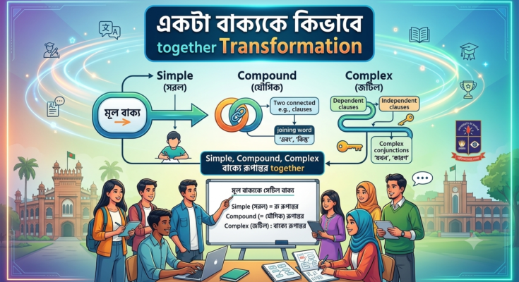transformation of sentences (simple, complex, compound)